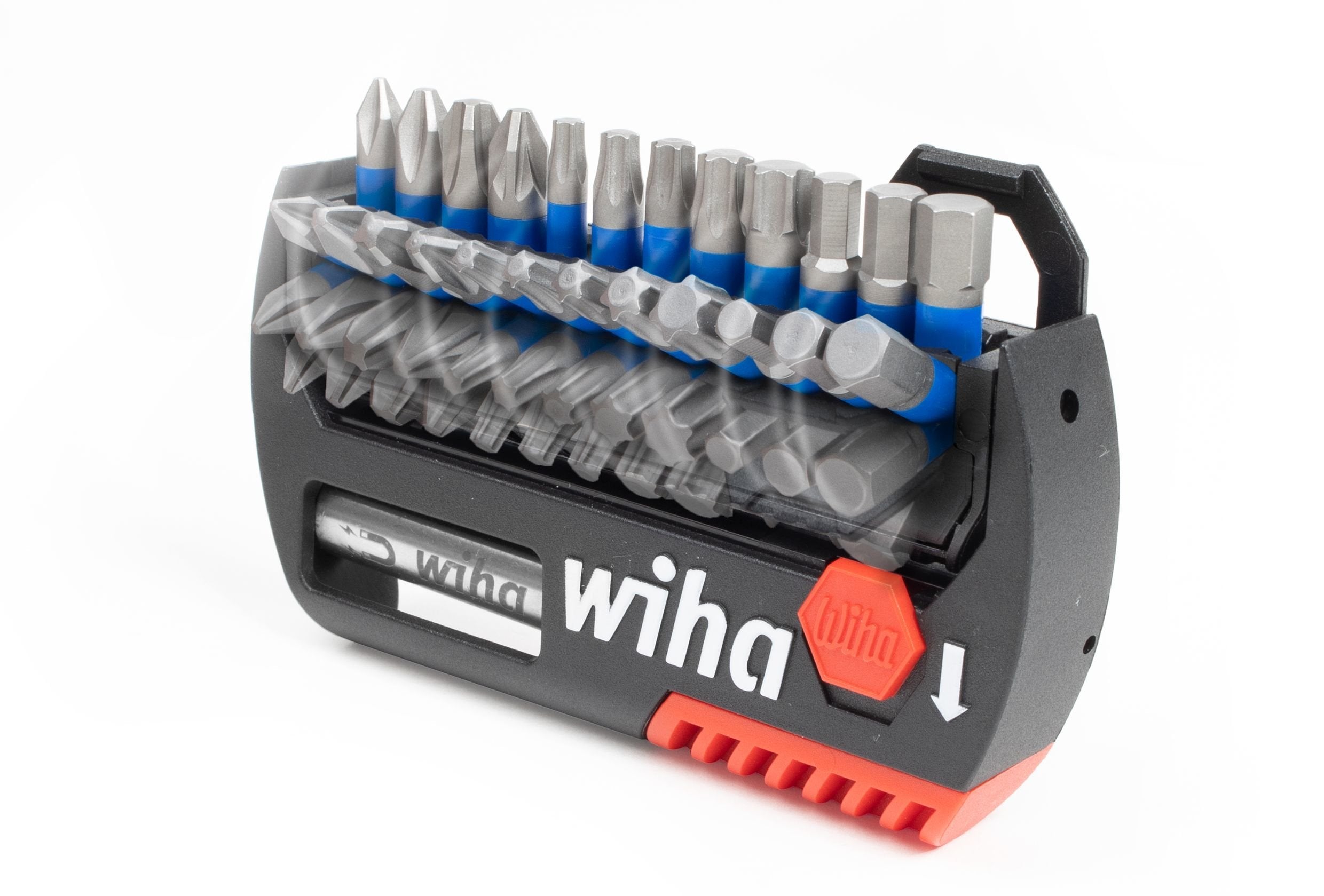 Wiha Juego De Puntas Flipselector T-Bit 25mm, 13 Piezas Negro/Azul, Ph / Pz / Tx 41824