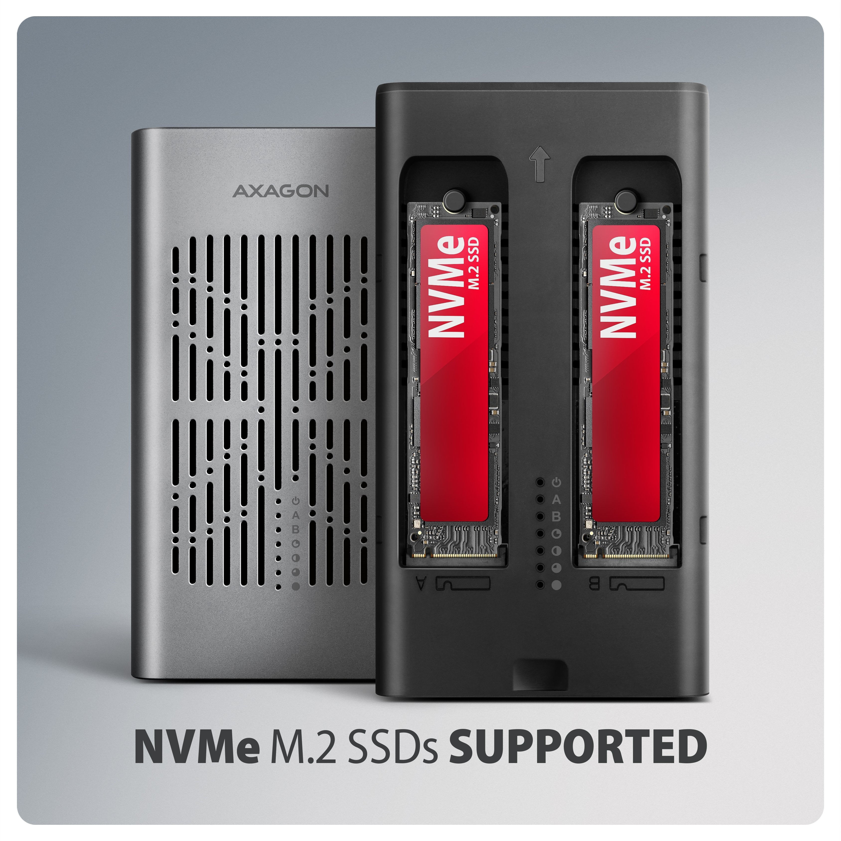 Eem2-20gd Carcasa Externa De Aluminio Usb-C 3.2 Gen2x2, Ssd Nvme M.2 Dual De 20 Gb/S, Clone Master