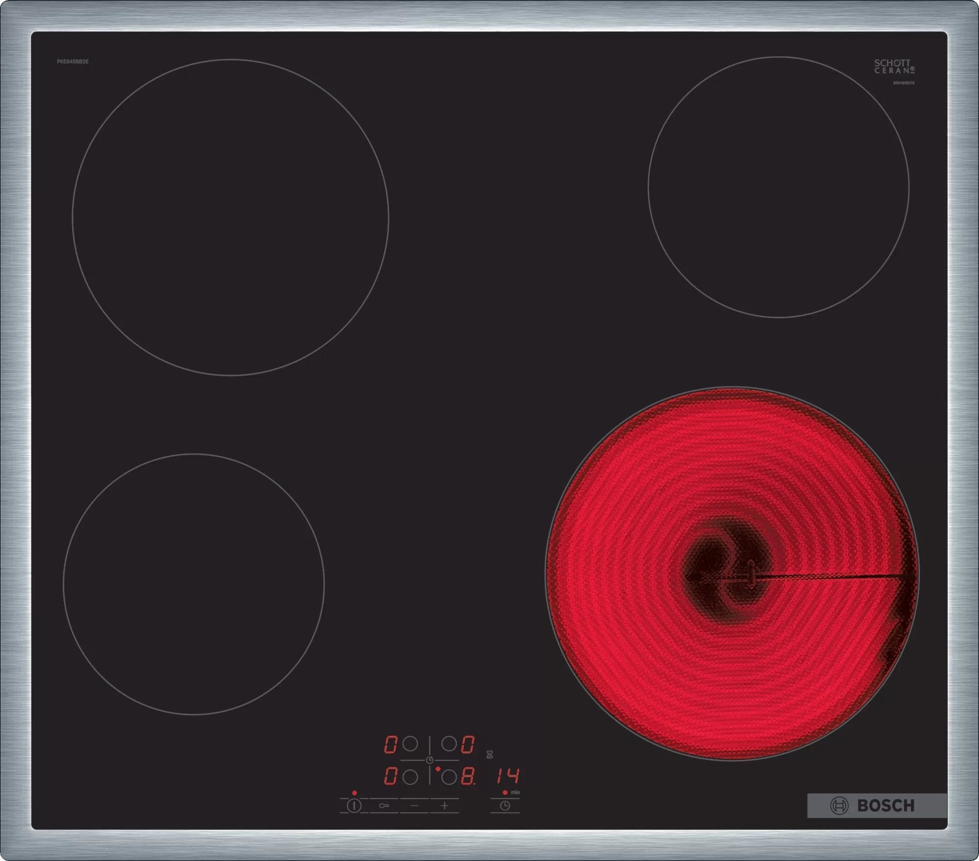 EAN 4242005283439 - Bosch Serie 4 PKE645BB2E hobs Negro Integrado 60 cm Cerámico 4 zona(s) imagen 1