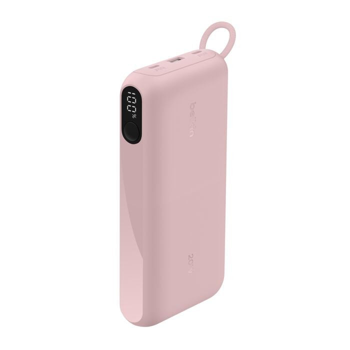 Belkin Powerbank Mit Display 20w 20.000mah Usb-C Pink  Bpb028hqpk