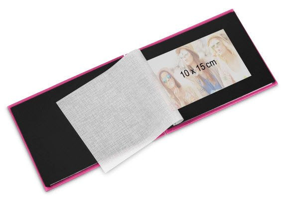 Hama  Fine Art  Spiral Pink 24x17 50 Black Pages 113674