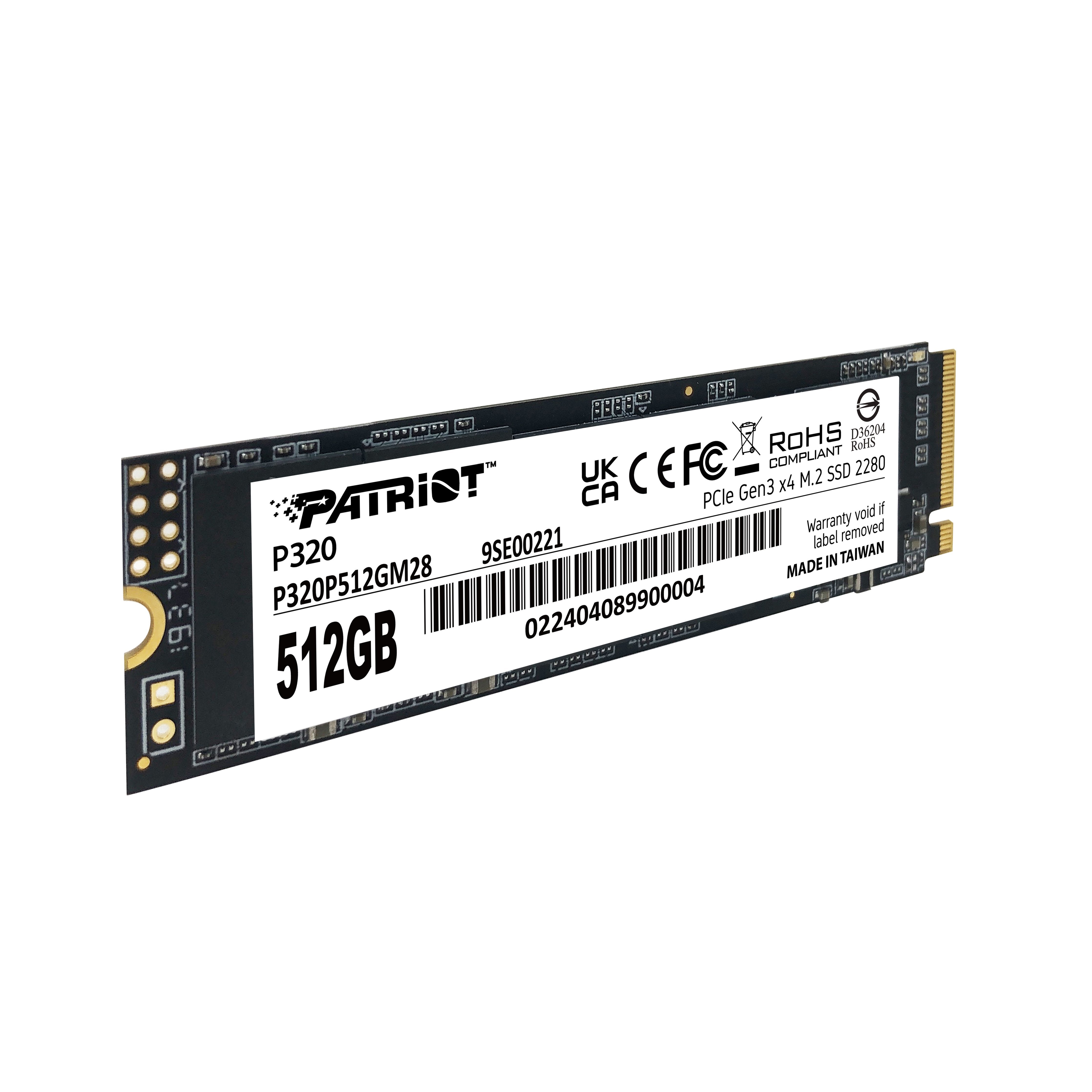 Ssd Patriot Viper P320 M.2 Pci-Ex4 Nvme 512gb 3gb/S