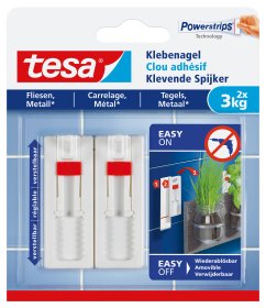 Tesa Klebenagel Vermellbar Fliesen & Metall Bis 3kg 2m.