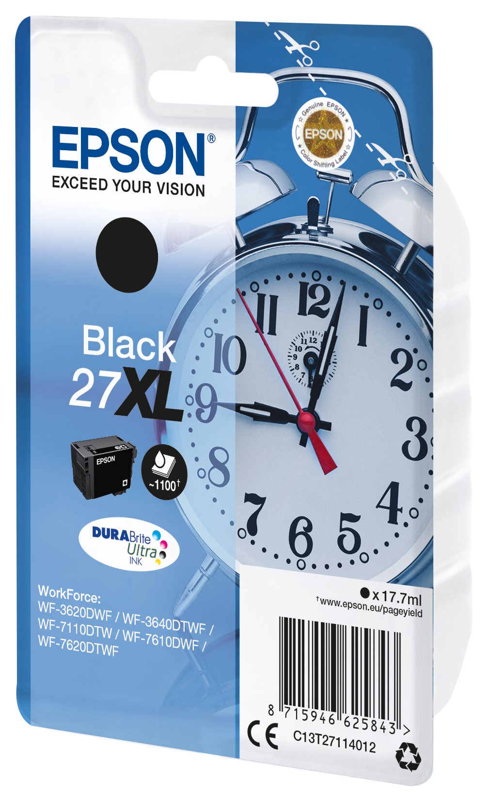 Epson Tinta Negro Workforce Wf-3000 7000 - Nº27xl