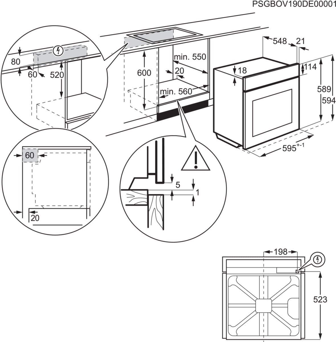 EAN 7333394046198 - AEG Series 5000 OU5PB40SM 72 L 2990 W Negro, Acero inoxidable imagen 10