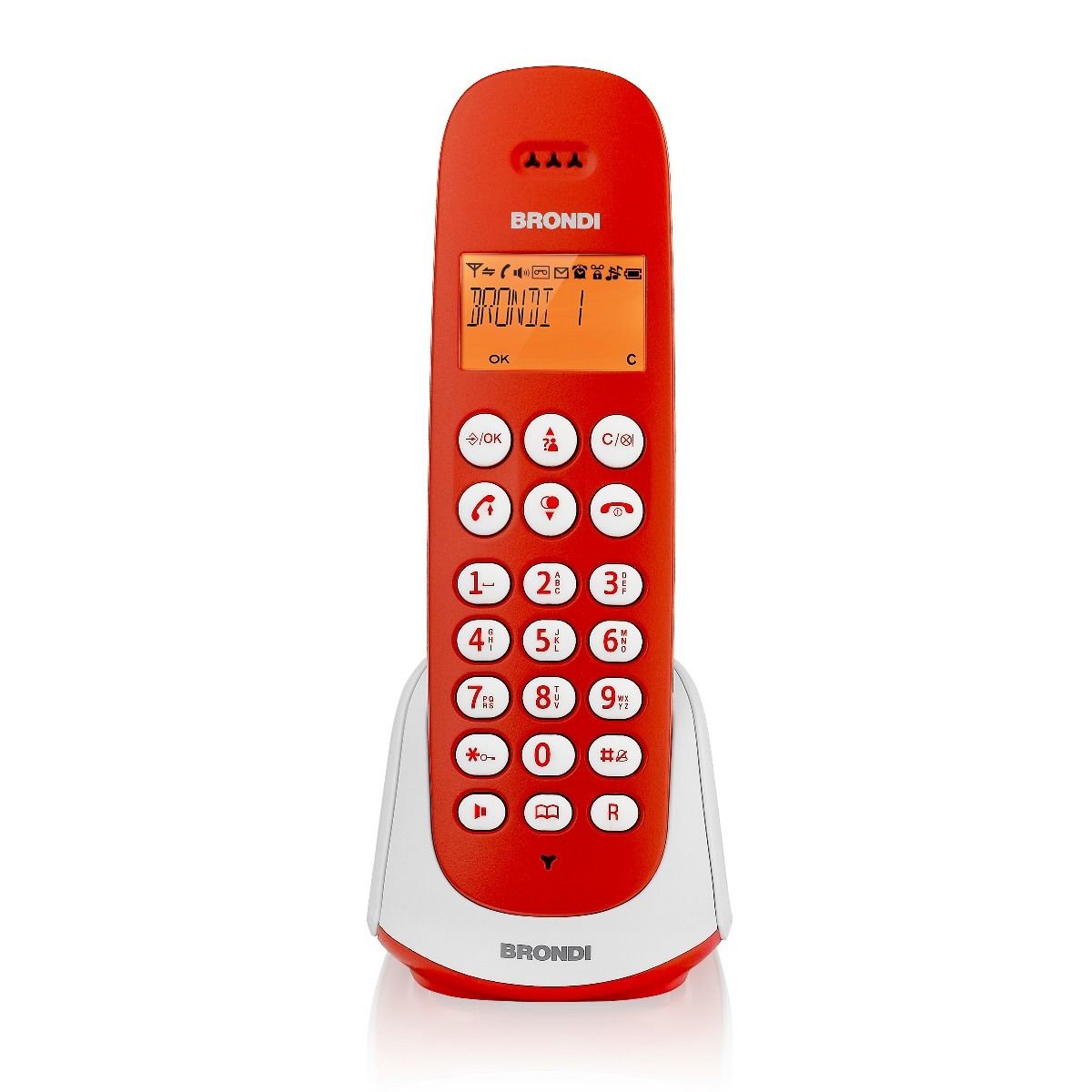 Telefono Cordless Brondi Adara Rosso/Bianco