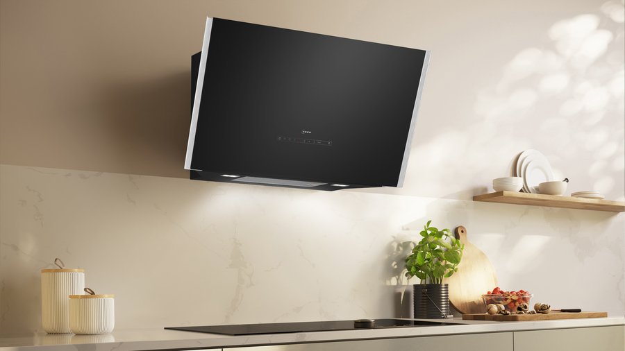 Neff D98ipt2s0 N 90, Campana Extractora Negra/Plata, 90 Cm, Home Connect D98ipt2s0