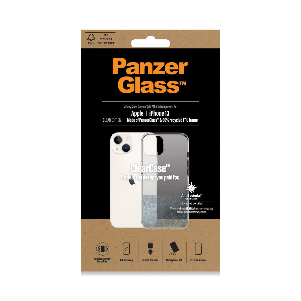 EAN 5711724003134 - PanzerGlass ® ClearCase iPhone 13 funda para teléfono móvil 15,5 cm (6.1") Transparente imagen 2