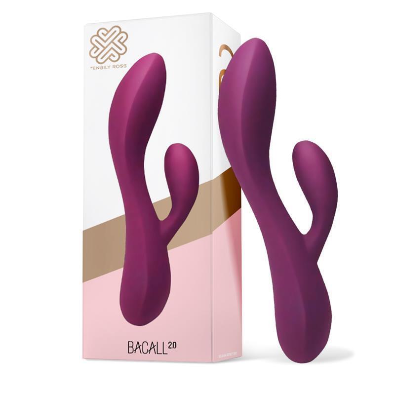 Bacall 2.0 Vibrador Silicona Liquida Inyectada Doble Motor Usb Púrpura