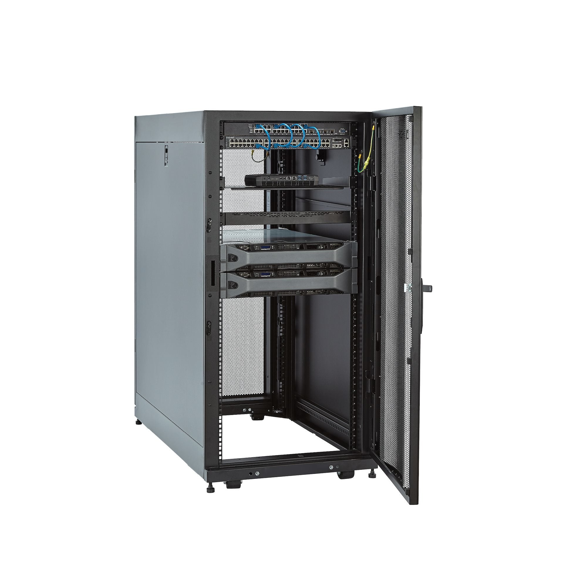 Startech.Com Rk2537bkm Armario Rack 25u Rack O Bastidor Independiente Negro