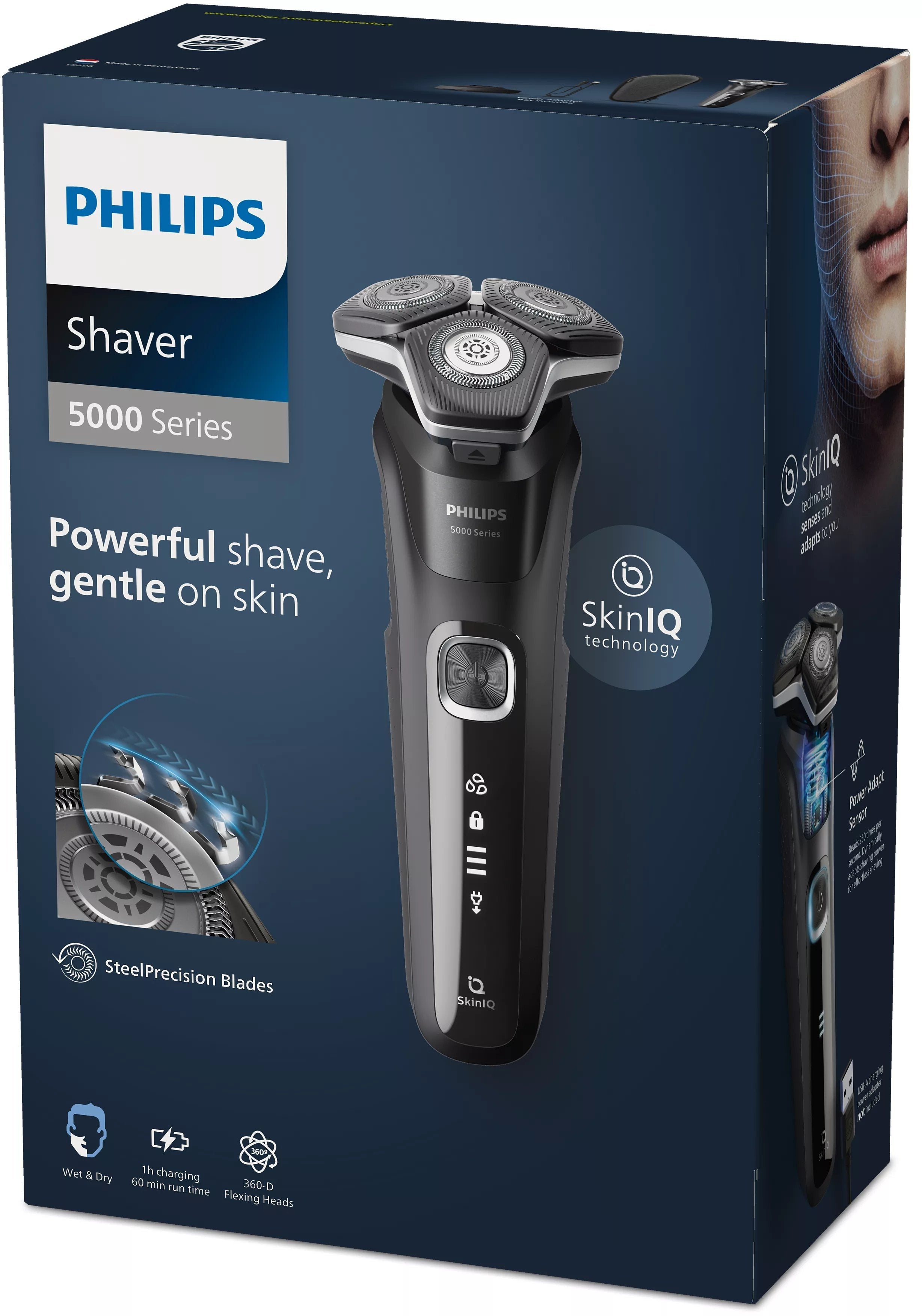 EAN 8720689008082 - Philips SHAVER Series 5000 S5898/35 afeitadora Máquina de afeitar de rotación Recortadora Negro imagen 3