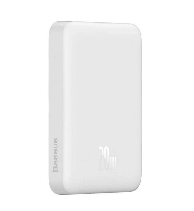 Power Bank Mini 10000mah Baseus Compatible Con Magsafe Blanco - Carga Rápida 20w Y Cable Tipo C Inlcuido