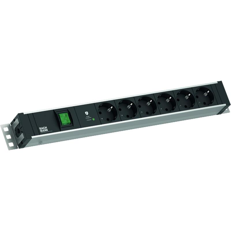 Bachmann 48,26cm 19pulgadas 1,5he 6xcee7 3 1x Interruptor 1xspd-Plus 2,0m Cee7 7