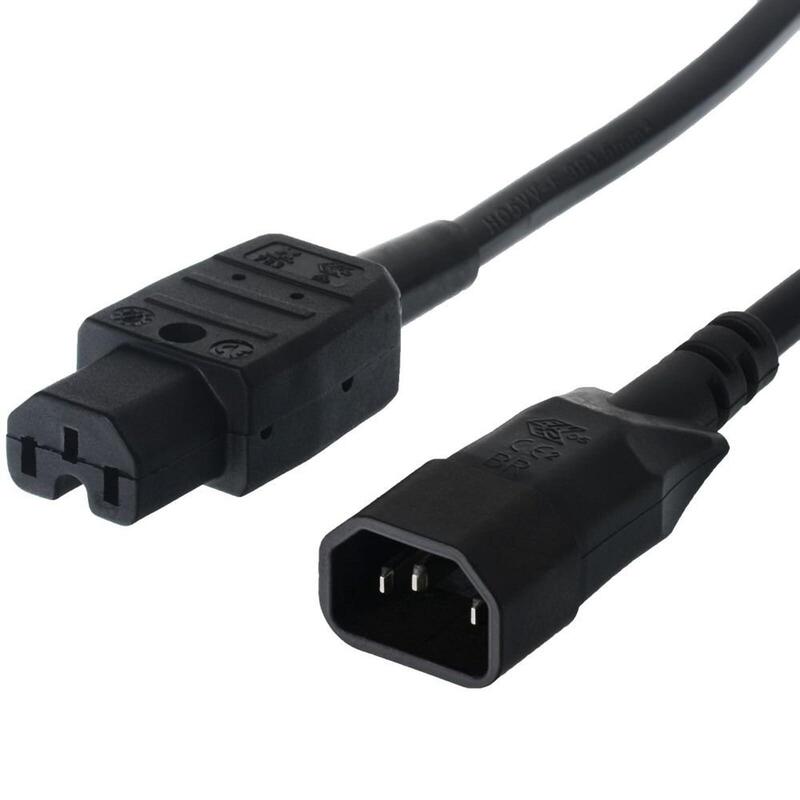 Bachmann Cable De Alimentación Conector Iec Conector Macho Iec320 C14 - Warmgerte Empalme Iec320 C15 Negro 1,5m