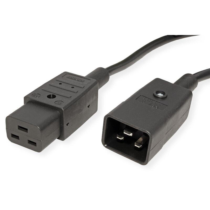 Bachmann Cable De Alimentación Iec320 C19-C20 16a 250v Conexión Iec Negro 2m