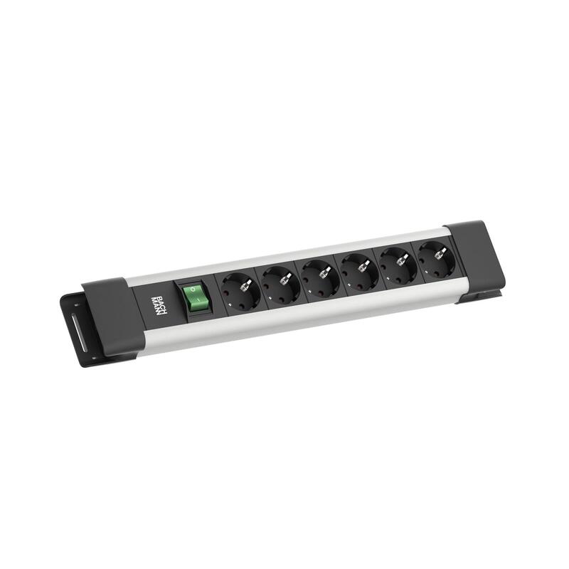 Bachmann Connectus 6xcee7 3, 1x Interruptor 2,0m Cee7 7 Gris