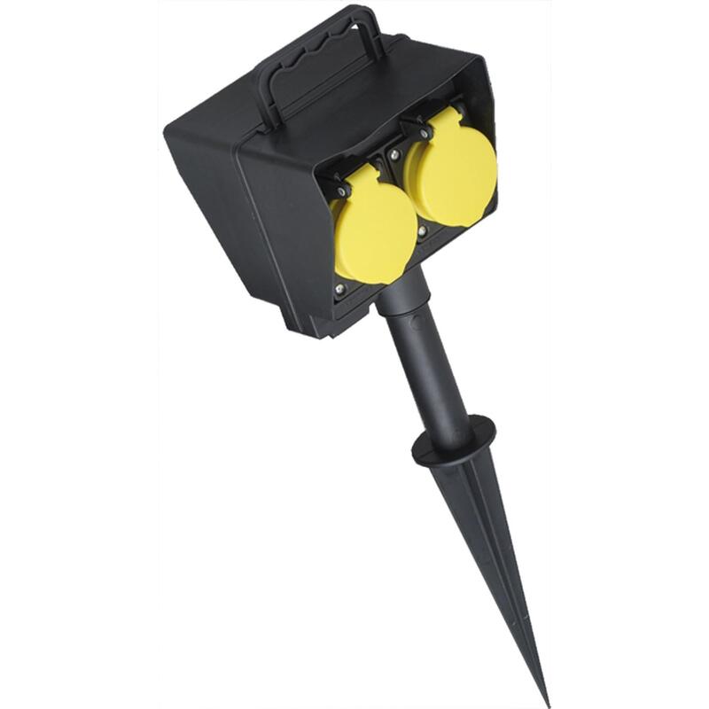 Bachmann Gartensteckdose 2x Con Erdspies