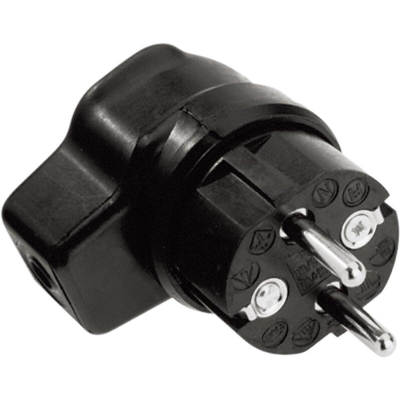Bachmann Goma Maciza Conector Acodado, Negro Con Contacto De Protección