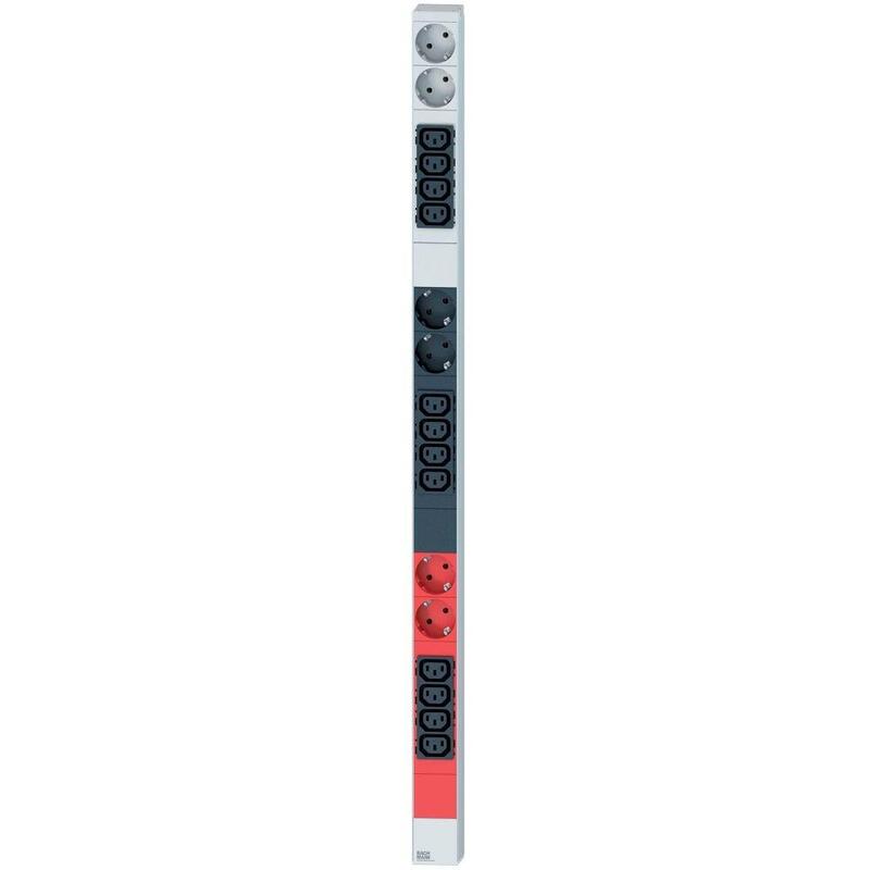 Bachmann It Pdu Alu 0he 12x C13 6x Schutzkontakt 3x 16a Cee Rot