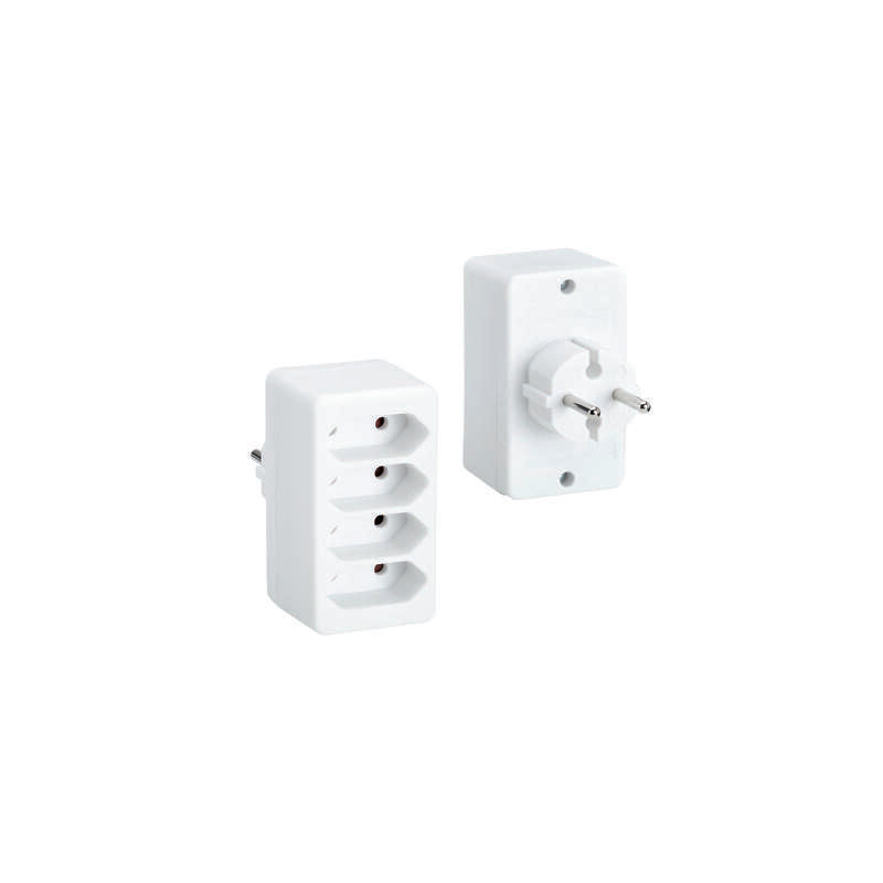 Bachmann Multistecker 4-Fach Euro, Blanco