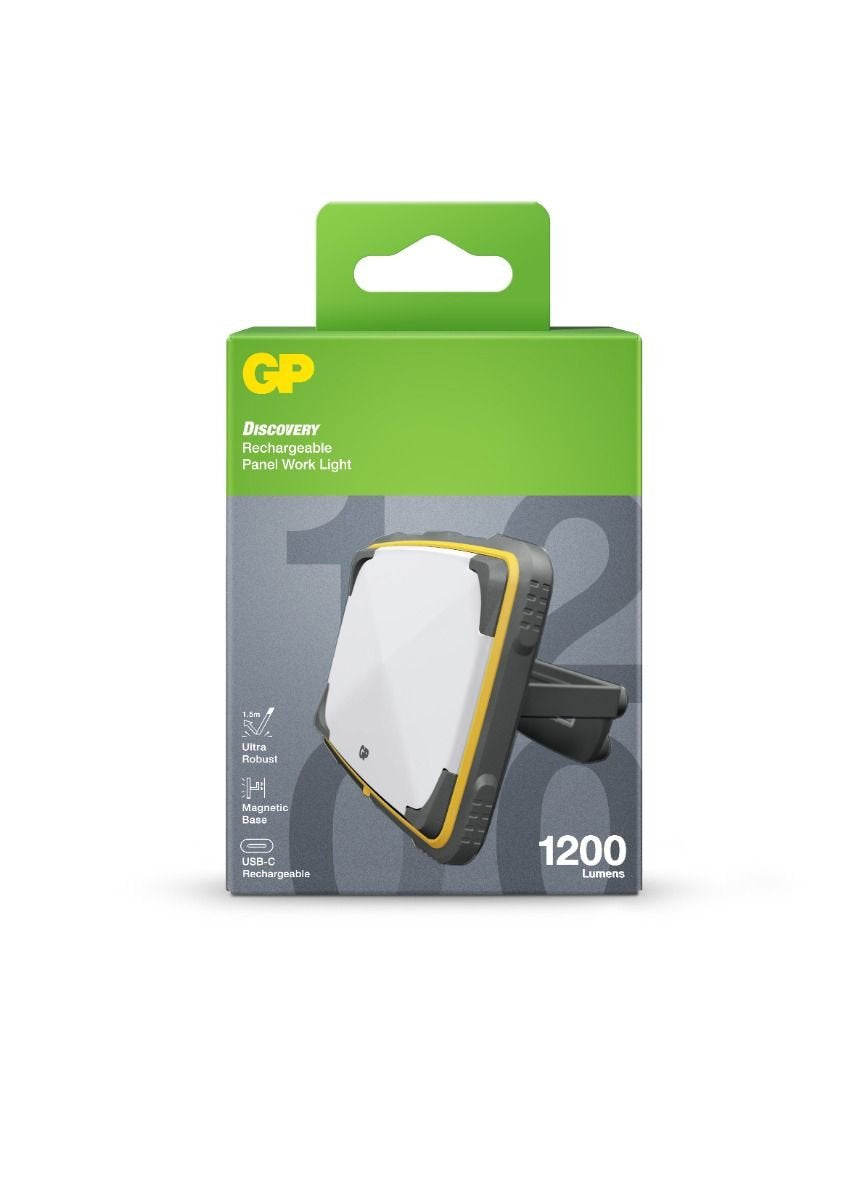 Gp Panel Light Working Light 1200 Lumen, Ipx7, Usb-C, 2x18650