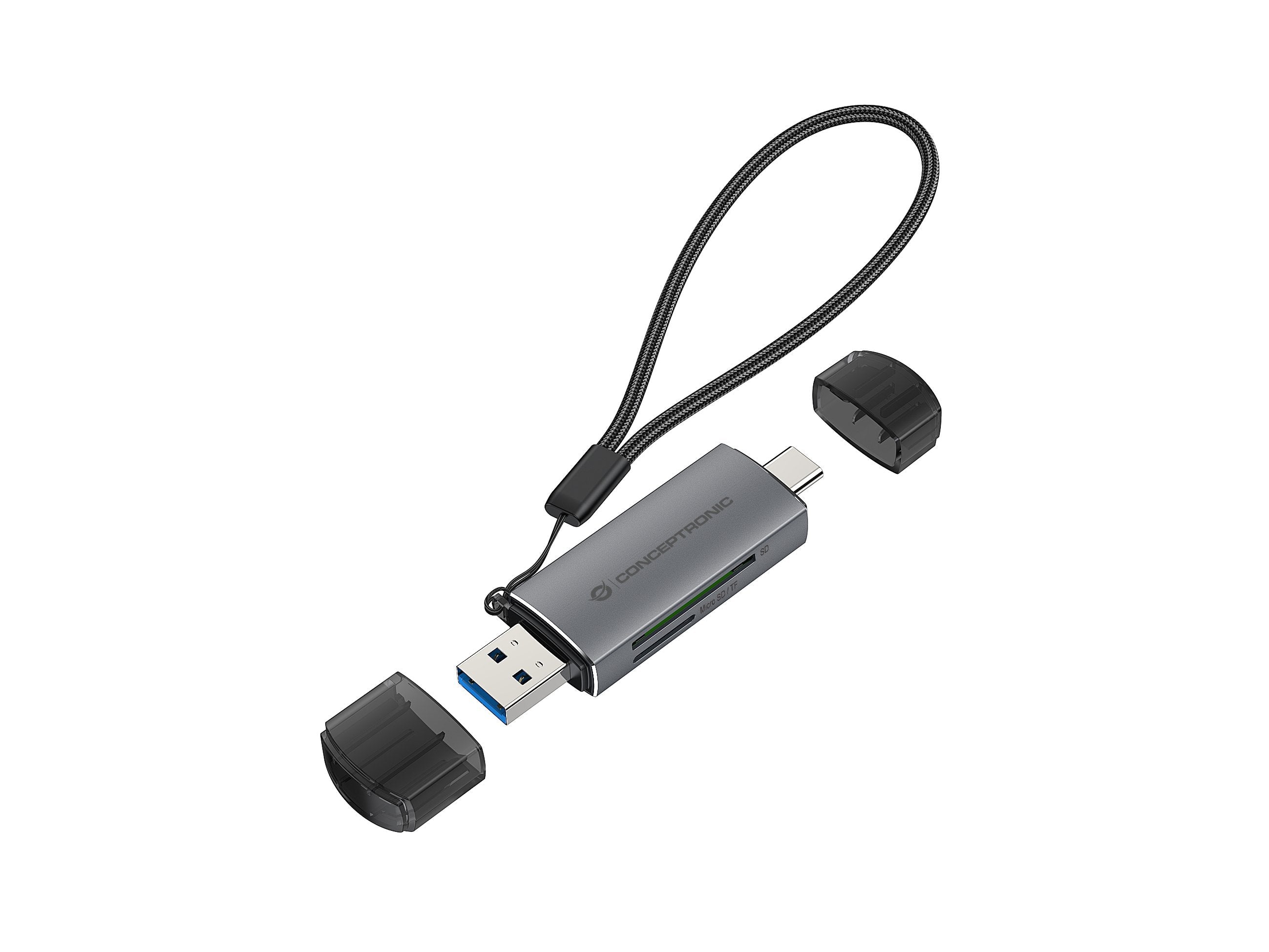 Lector De Tarjetas Conceptronic Usb-C Usb-A -> Micro Sd Tf Sw
