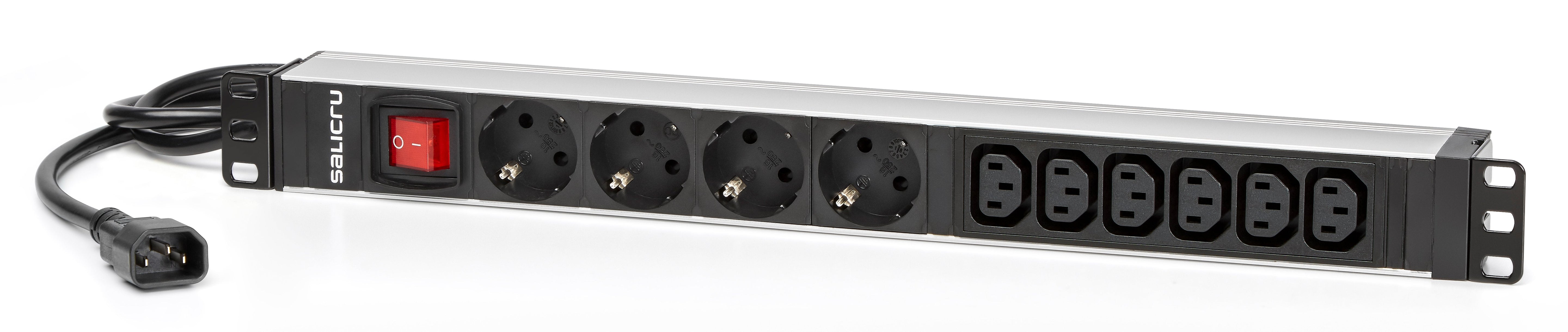 Regleta 4+6tomas Salicru Sps 4f+6f Pdu Sch+C13/C14 Rack 1u/100-250v/Salidas Ac 4 Sch+6 Ac C13/Interr 680ca000006