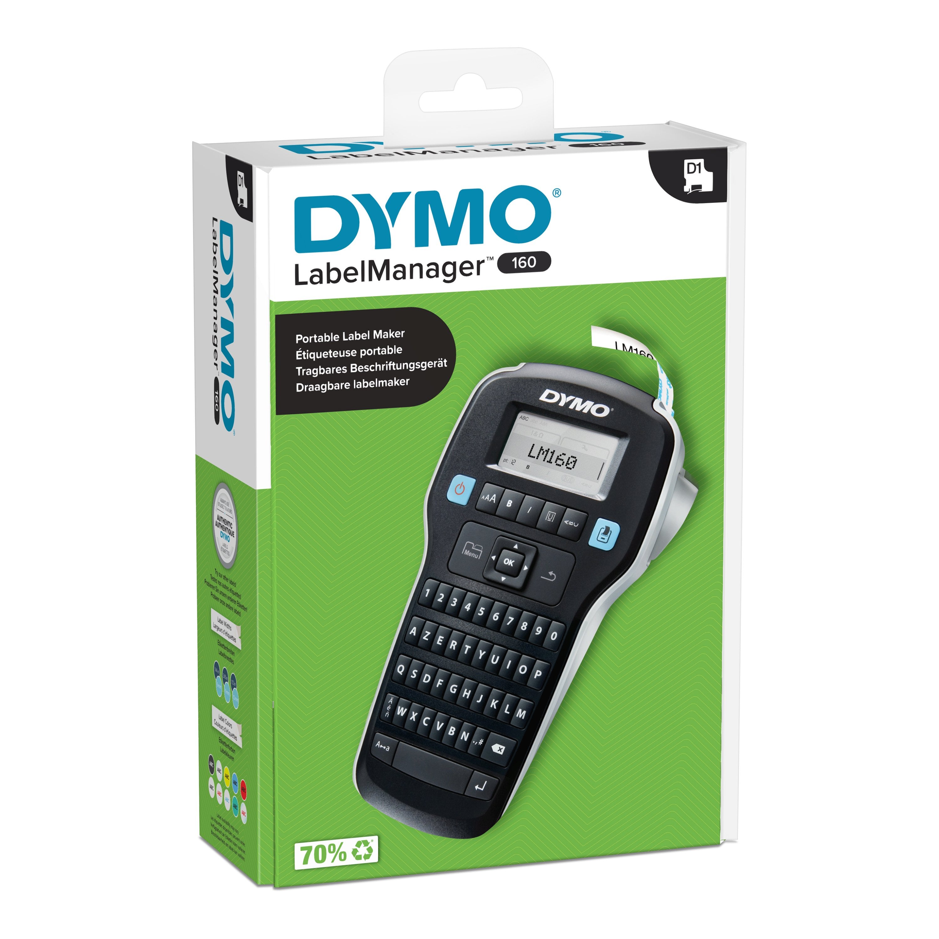 Dymo Labelmanager 160 6 9 12 Mm D1-Bänder Azerty