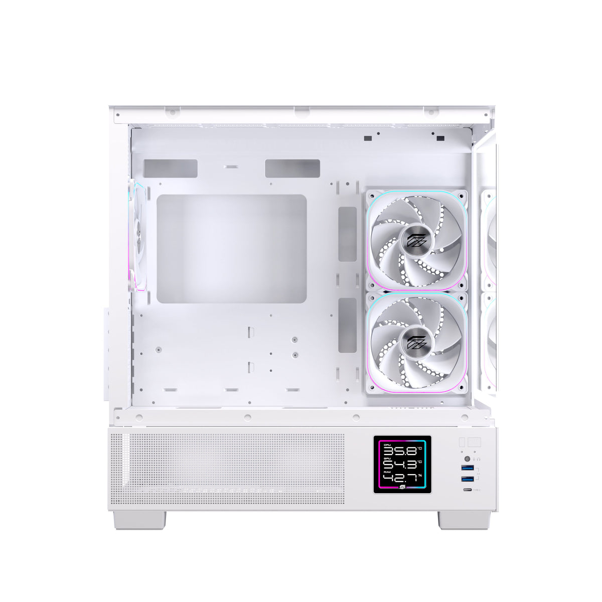 EAN 6977277360073 - Einarex EXCS-SM-51DR-W carcasa de ordenador Micro Torre Blanco imagen 3