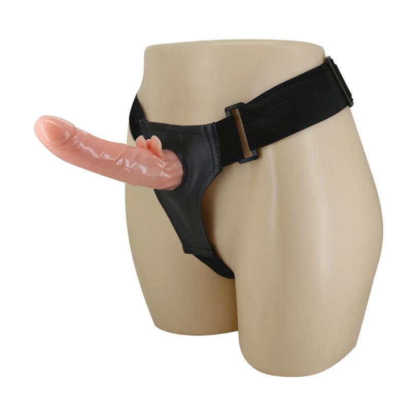 Baile Arnés Con Dildo Y Control Remoto 18 Cm