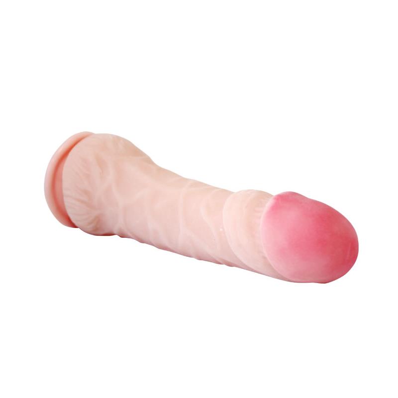 Dildo Baile  Con Ventosa Color Natural 23.5 Cm