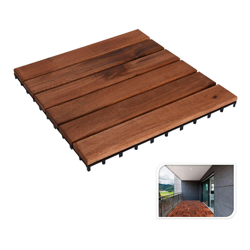 Baldosas Para Terraza Modelo Acacia 30 X 30 Cm, 9 Unidades