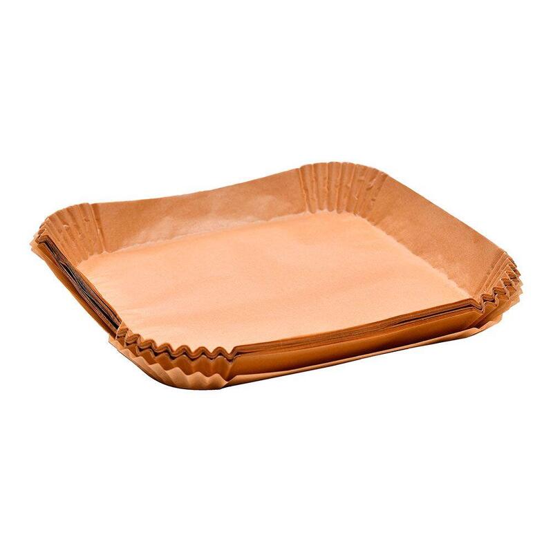 Bandeja De Papel Cuadrada Para Freidora De Aire Foodies Mp, 26 X 26 Cm, 50 Uds