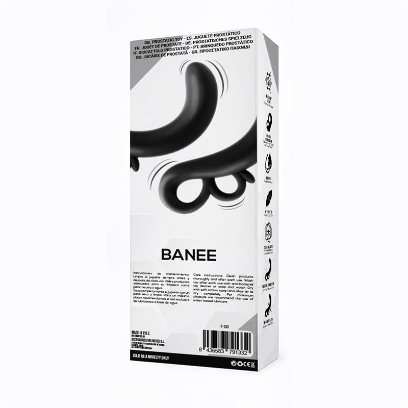 Banee Estimulador Prostático De Fácil Extracción Silicona Negro