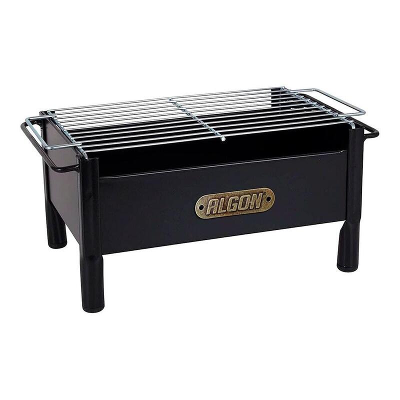 Barbacoa De Sobremesa De Hierro Con Parrilla De Acero Inoxidable, 33 X 23 X 19 Cm