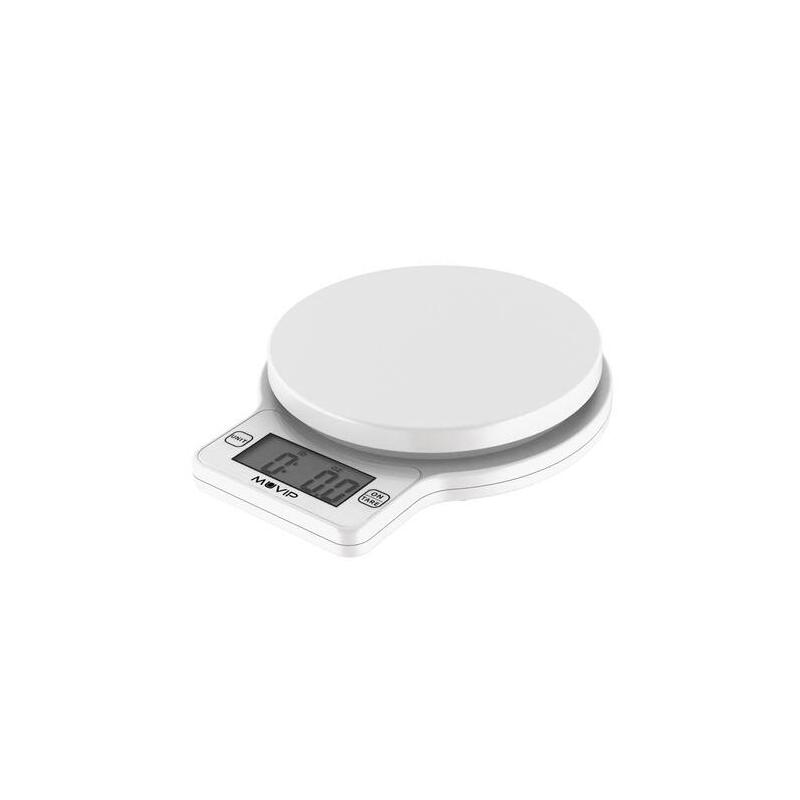 Báscula De Cocina Muvip Round Kitchen Digital - Sensor De Alta Precision - Apagado Automatico - Peso Max. 5kg
