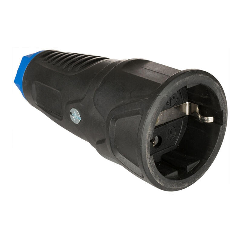 Base Aerea De Caucho 16a 250v T/Tl Ip20 4,8mm Negra. Solera 17.