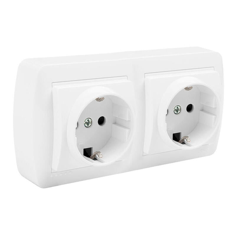 Base Doble Bipolar Con T/Tl 148x72x42mm Superficie Mural Solera Mur66u