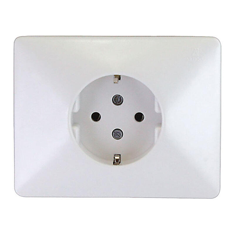 Base Enchufe 2p+Tt Schuko 25a 380 V~ Blanco