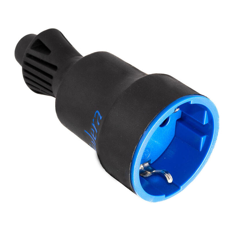 Base Móvil 2p+T, 16a 250v Caucho Color Negro 707ck Solera