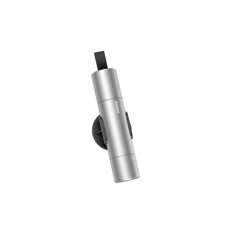 Baseus Car Tool Sharp Safety Hammer (Window-Breaking+Safety Belt Cutting) Silver (Crsfh-0s)