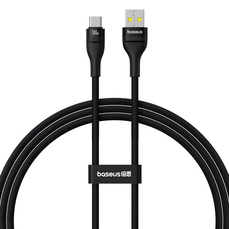 Baseus Flash 2 Cable De Carga Rápida Usb A A Usb C 1 M 100 W Negro