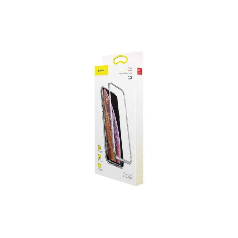 Baseus Iphone Xs Max Case Magnetite Hardware Silver (Wiapiph65-Cs0s)