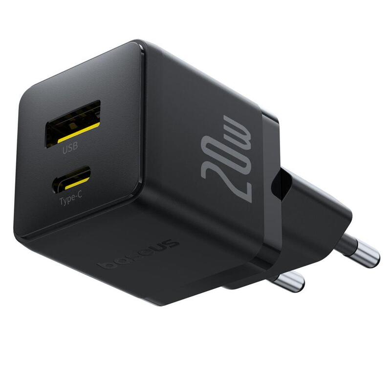 Baseus Palm Usb Und Usb-C Ladegerät 20w Eu Schwarz