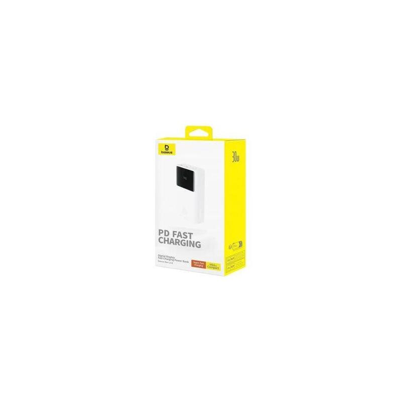 Baseus Power Bank Star-Lord With Digital Display, Fast Charge, C+A+A, 30w, 10000 Mah, White (P10022907113-01)