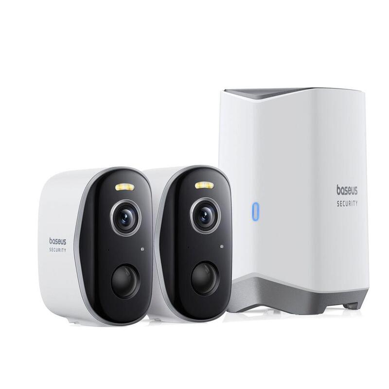 Baseus Security N1 Plus Outdoor Kamera 2k 2-Cam Kit Weiss Eu