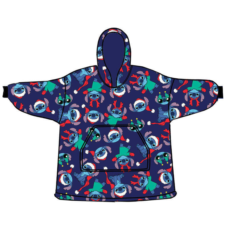 Bata Sudadera Oversize Stitch Disney Coral Adulto
