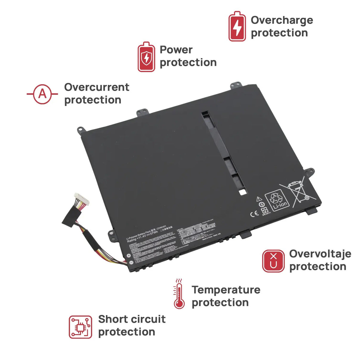 Batería Para Portátil Asus Eee Book E Series E403Sa 11,4V 57Wh C31N1431