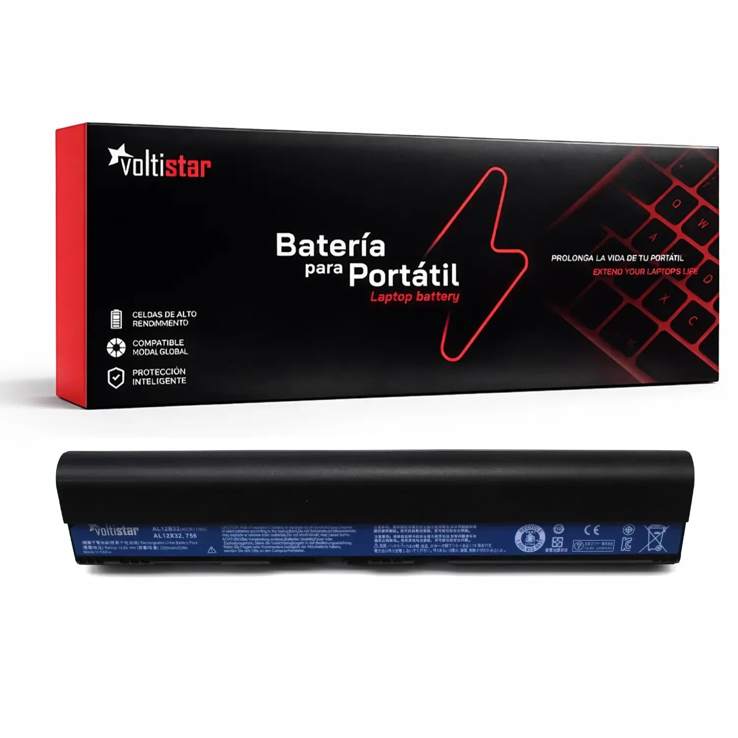 Batería Para Portátil Acer Al12A31 Al12B31 Ak.004Bt.098 14.8 V