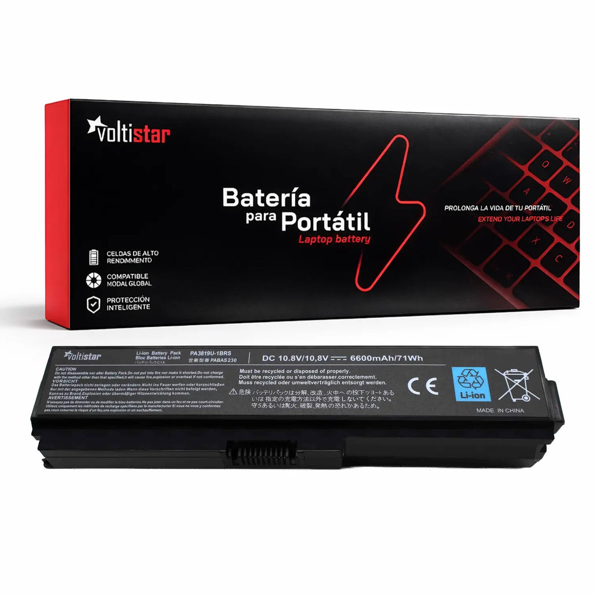 Batería De Alta Capacidad Para Portátil Toshiba L630 L640 L640D L645 L645D L650 Pa3634U Pa3635U Pa3636U
